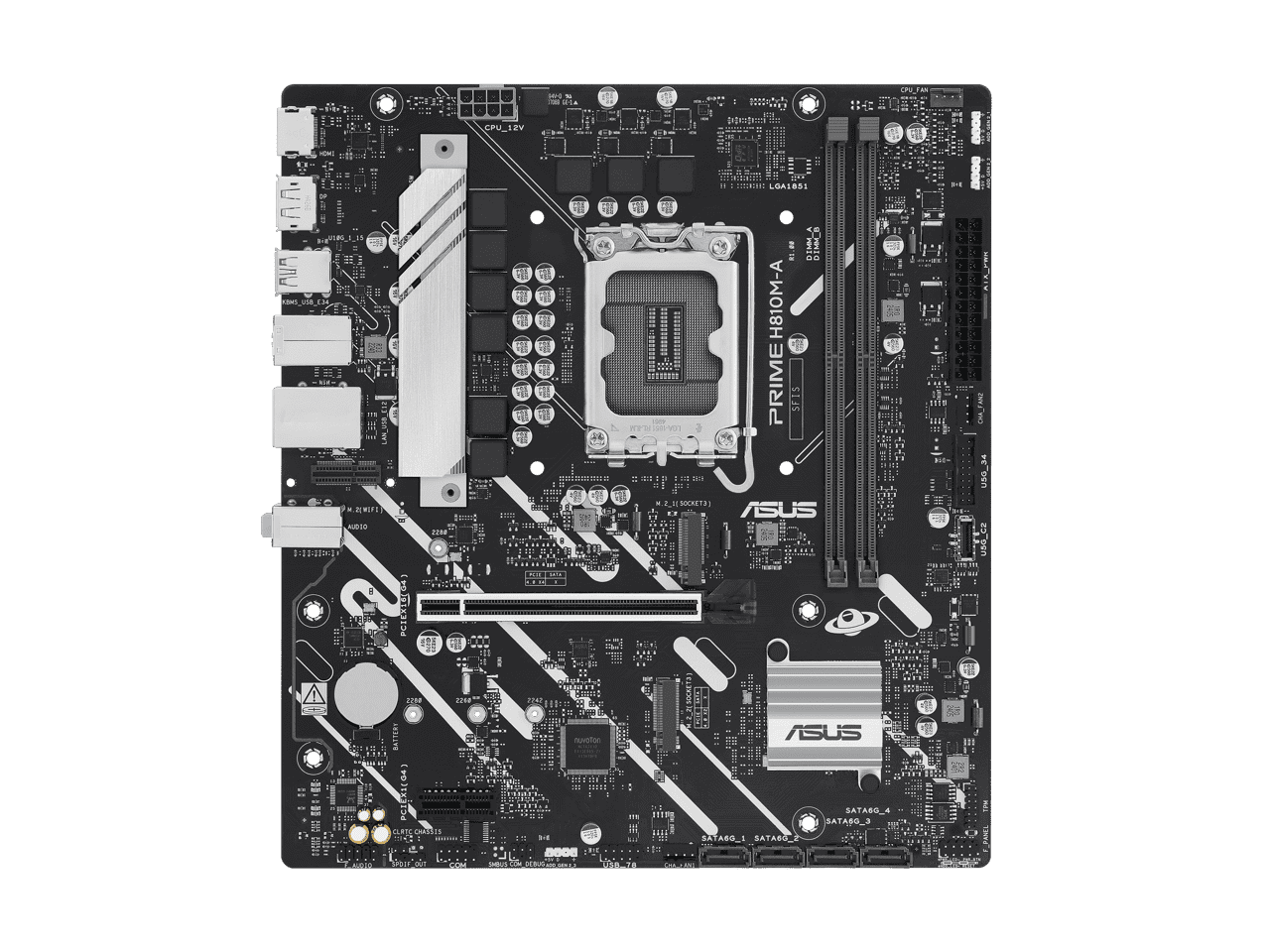 Asus Prime H810M-A-CSM Desktop Motherboard - Intel H810 Chipset - Socket LGA-1851 - Micro ATX (primeh810m-acsm)