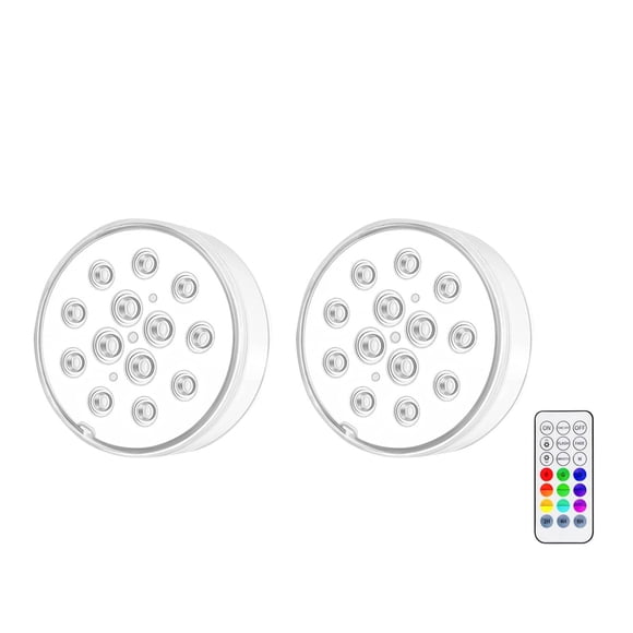 Kyusrd Aubaines d'Été pour Terrasse Extérieure!Chargement USB Led13 Lumières RVB à Changement de Couleur Télécommande RF Lumières de Plongée Minuterie Lumières de Fond de Piscine 20 ml