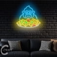 thumbnail image 4 of C-CRAFT Monkey Nachos Neon Led Light Up 33 inch for Mexican Nachos Restaurant Wall Decor, 4 of 5