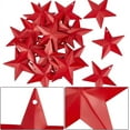 thumbnail image 5 of 30PCS 2.4" Red Metal Star Decor Barn Star with Hole Iron Vintage Wall Arts Hanging Wall Decors, 5 of 9