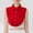 Red, variant on LSONABXA Red Detachable Collar for Women Under $10 Women Solid Ruffle Detachable Blouse False Collar Half Elastic Waist Shirt Collar Women's Blended Shirt