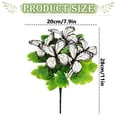 thumbnail image 3 of Artificial Butterfly Flower Bouquet Colorful Faux Stems for Garden Patio Home Wedding Vase Decor Photo Prop,Artificial 5-Branch Butterfly Flower Bouquet,Outdoor Decor for Garden, Wedding(White,), 3 of 9