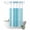 Cyan, White, Blue, variant on No Hook Shower Curtain, Vintage Rust Red Striped Shower Curtains for Bathroom with See Through Top Window, Farmhouse Modern Stripes Boho Waterproof & Washable Bath Curtain Stand Up Stall 36"x72"