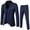 Navy #01, variant on Nmnitkp Suits for Men High Quality Wrinkle Resistant Fabric Mens Slim Fit 2 Piece Suit Two Button Notched Lapel Solid Suit Jacket Pants Set Tuxedo for Prom