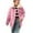 Pink, variant on IROINNID Women's Winter Warm Mid-Length Coat Turndown Lapel Solid Color Parka Long Sleeve Outwear, Black