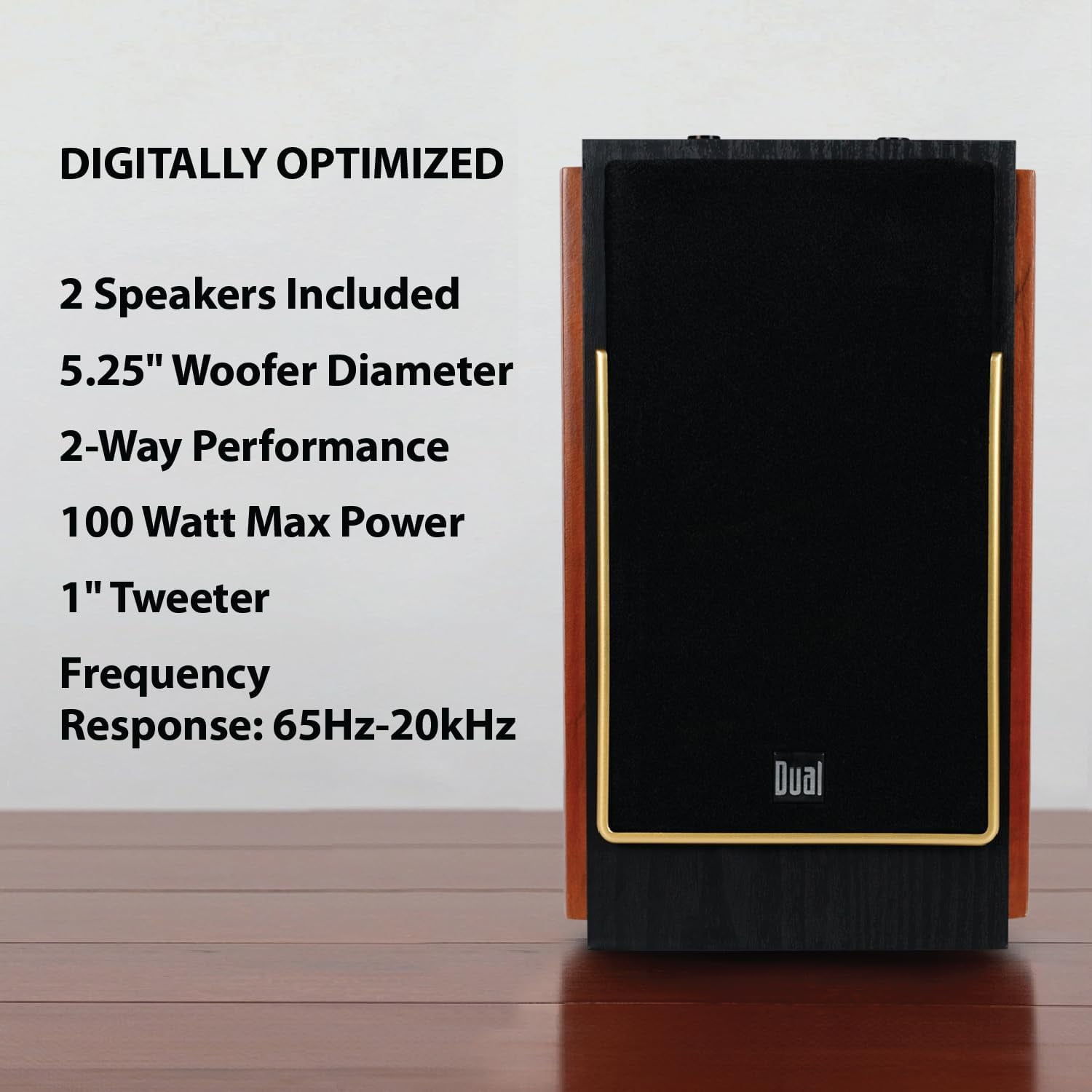 Dual LUHSL20B Bluetooth Bookshelf Speakers Pair | 100W | With Remote
