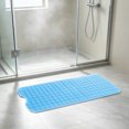 thumbnail image 5 of Zynviq Bathroom Rugs 15" X 27.6" Solid Color Bath Rugs Pvc Blue Washable Rectangular Absorbent Small Rug for Sink, 5 of 8