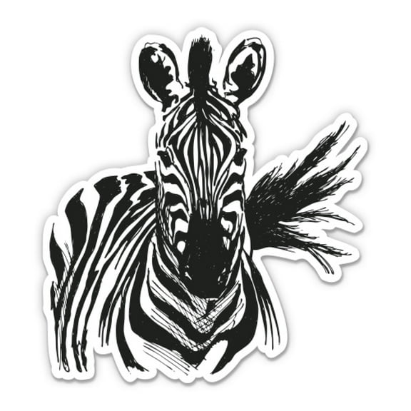 Zebra - 3" Vinyl Sticker - For Car Laptop Water Bottle Phone - Waterproof Decal