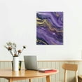 thumbnail image 3 of JRXY  Marble Ripple Painting Violet Marbling Texture Canvas Wall Art For Home/Office/Living Room/Bedroom Artwork Decor Purple Gold Glitter Powder Silver 16x20 in, 3 of 5