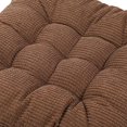 thumbnail image 2 of Nvzi 1pc Soft Chair Seat Pad Dining Chair Cushion 15.8 x 15.8 Zipper Design Hang Rope Design Indoor Outdoor Seat Cushion (Brown), 2 of 4