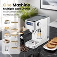 thumbnail image 3 of Professional Espresso Machine 20 Bar - Compact Stainless Steel Coffee Maker, 3 of 7
