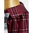 thumbnail image 5 of Multicolor Plaid Patchwork A-Line Flared Mini Skirt With Tie Detail, 5 of 7