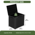 thumbnail image 2 of Uforic 30 Gallon Outdoor Resin Deck Box, Weatherproof Rattan Storage Box, Lockable, Black, 2 of 8