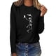 thumbnail image 1 of Camiseta luminosa de manga larga verde fluorescente de noche de Halloween para mujer Tops Fridja  hj2674, 1 of 7