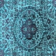 thumbnail image 1 of Ahgly Company Indoor Square Oriental Light Blue Industrial Area Rugs, 6' Square, 1 of 4