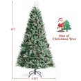 thumbnail image 2 of Costway 8ft Snow Flocked Artificial Christmas Tree w/ 1651 Glitter PE & PVC Tips, 2 of 10