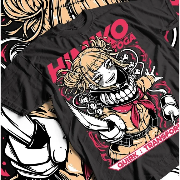 Reprint Rare My Hero Academia Himiko Toga T-Shirt, Izuku Midoriya, Girl Kawaii Shirt, All
