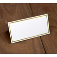 thumbnail image 4 of 50 Pack Small Paper Place Cards for Table Setting with Gold Foil Border for Restaurants, Banquets, Dinner Parties (White,） ShuxiuWang 1327537015611, 4 of 5