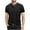 Black, variant on Chiccall Mens Distressed T Shirts Short Sleeve Button Up Shirts Stylish Ripped Hole Tee Tops Navy XL