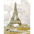 thumbnail image 2 of Nan 15x18 Gold Ornate Wood Framed with Double Matting Museum Art Print Titled - Eiffel Tower Glitz, 2 of 4
