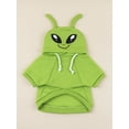 thumbnail image 2 of Sudadera con capucha para perro QWINEE Alien Warm Jacket Green Medium, 2 of 8