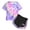 Purple, variant on Nwiuh Girls Summer Print Pajama Outfit Sleeveless Tank Top and Casual Shorts Comfy Pj Set Pink for Size 12-18 Months