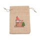 thumbnail image 1 of Bolsas de regalo de Navidad con Material de yute para Papá Noel, bolsitas de tela de 10cm x 14cm, 50 unidades por lote, novedad de 2023, 1 of 4