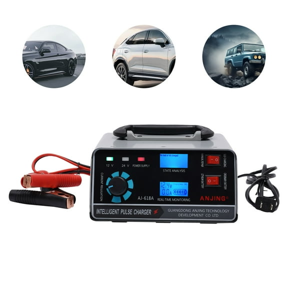 Heavy Duty Smart Car Battery Charger Automatic Pulse Repair Trickle 12.6V/24V  Used for Charging the Batteries of Various Cars, Motorcycles, Vans, Trucks