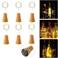 thumbnail image 6 of Moocorvic Mini Solar Lights Wine Bottle Lights, 2M LED Waterproof Copper Cork Solar Lights for Wedding Christmas, Outdoor, Holiday, Garden, Patio Decor (Warm White), 6 of 8