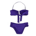 thumbnail image 2 of bar III Womens Bandeau U-Bar 2 Piece Bikini, Purple, X-Small, 2 of 2