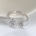 thumbnail image 2 of Flower Wrap Ring for Women Cubic Zirconia Sterling Silver Ginger Lyne Collection, 2 of 6