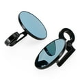 thumbnail image 2 of Aluminum Handlebar End Mirror 7/8"-1" Black Short Arm BAR End 3" Round Mirrors, 2 of 9