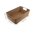 thumbnail image 5 of RENACLIPY Coffee Woven Storage Basket for Shelves Handmade Straw Portable Rectangle Design 7.5 x 4.5 x 5 inches, 5 of 8