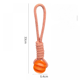 thumbnail image 5 of Pelota de cuerda tejida para mascotas, juguete para masticar, limpiar los dientes y entrenar al aire libre, color naranja, 5 of 5