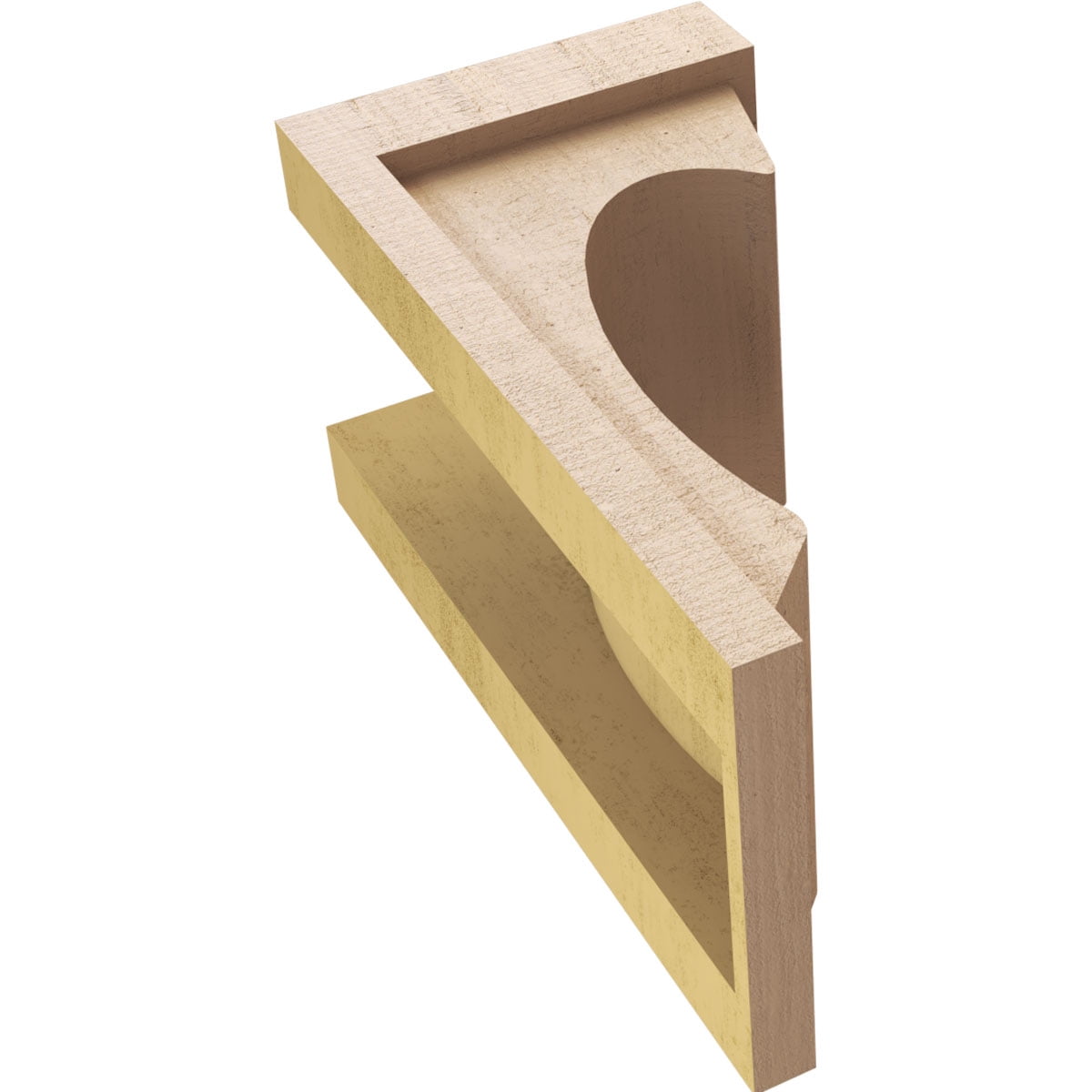 7"W x 7"D x 14"H Wide Emerson Rough Cedar Woodgrain TimberThane Corbel, Primed Tan