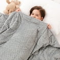thumbnail image 1 of Dotted Weighted Blanket 5 lbs, Small Heavy Blankets, Soft & Breathable, Machine Washable, 36 x 48 Inches, Grey, 1 of 12