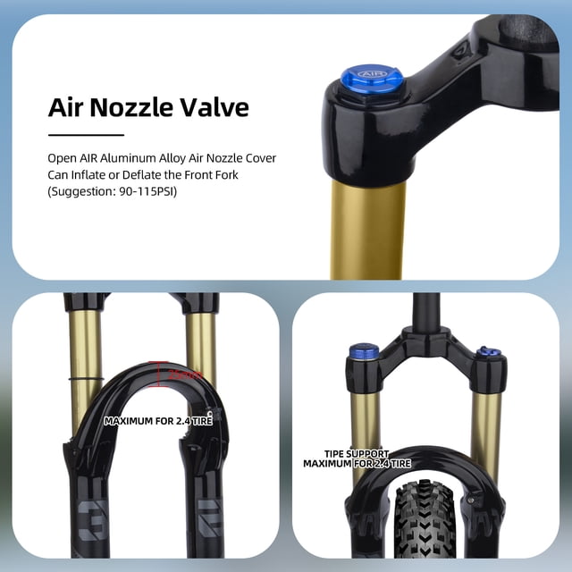 Fork,Suitable 27.5/29 Inch Pressure Made Of Tire Bikes With Lock/wire 27.5/29 Inch Bikes Inch Bikes With Alloy Suitable 27.5/29 Made Of Alloy Air Pressure Lock Max Xc/am Professional Fro