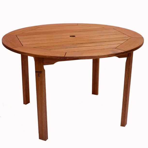 Ia Milano Fsc Eucalyptus Wood, Round Wood Patio Table