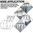 thumbnail image 4 of 50 Pcs Curtain Hooks, 1.5 inch Curtain Rings, 4mm Thicken Rustproof Curtain Rings with Clips, Metal Curtain Clips for Hanging Drapery Drapes Bows, Silver, 4 of 7