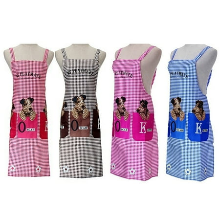 

Kaesi Cute Pet Dog Apron Waterproof Sleeveless Pocket Overalls Kitchen Dress Smock