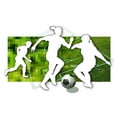 thumbnail image 2 of Soccerball Women Wall Decal by Wallmonkeys Peel and Stick Graphic (18 in W x 11 in H) WM244765, 2 of 4