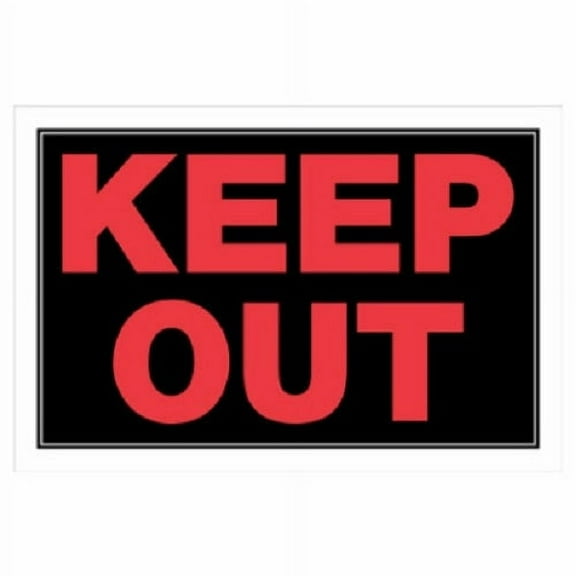 Hillman 839898 8" x 12" Heavy Gauge Plastic Keep Out Signs - Quantity of 30