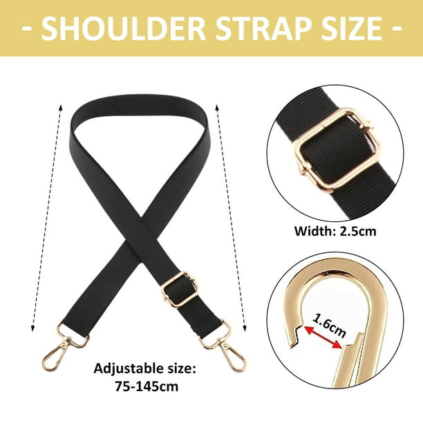 Wide Purse Straps Replacement Adjustable Crossbody nylon Shoulder Strap For  Women, Adjustable 75cm-145cm 