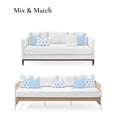 thumbnail image 3 of Hofdeco Premium Coastal Hampton Style Patio Indoor Outdoor Lumbar Pillow Cover Only, 12"x20" Water Resistant for Backyard, Couch, Baby Blue Monstera Leaf Fringe, 3 of 5