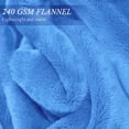 thumbnail image 3 of Home Blue Flannel King Fleece Throw Blanket, Solid Ultra Soft Luxury Double Side Fuzzy & Plush Fall Blanket for Couch and Pet, Fluffy Cozy Throw Blanket - All Season Premium Bed Blanket - (108"x90"), 3 of 11