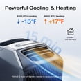 thumbnail image 2 of EF ECOFLOW WAVE 3 aire acondicionado portátil, 1800 W/6100 BTU refrigeración y 2000 W/6800 BTU calefacción, 1000 W de carga rápida en 75 minutos, 8 H de funcionamiento inalámbrico, control de, 2 of 5