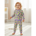thumbnail image 6 of BemeyourBBs Toddler Baby Girl Boy Mardi Gras Outfit Carnival Spring Fall Winter Clothes Camouflage Long Sleeve Sweatshirt with Pants Set, 6 of 9