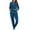 Blue, variant on Kiplyki Flash Womens 2 Pieces Joggers Outfits Solid Color Hooded Pocket Casual Sports Top Pants Set
