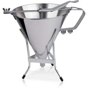 Confectionery Funnel Stainless Steel Funnel With Three Nozzles And Stand Professional Commercial Cake Decorating Tool Funnel