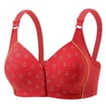 thumbnail image 3 of OVAFBAU Bras for Women Supportive Seamless Push Up Bra T-Shirt Bra Plus Size Wireless Bra Front Closure Push Up Breath Adjust Tank Women Underwears, 3 of 6